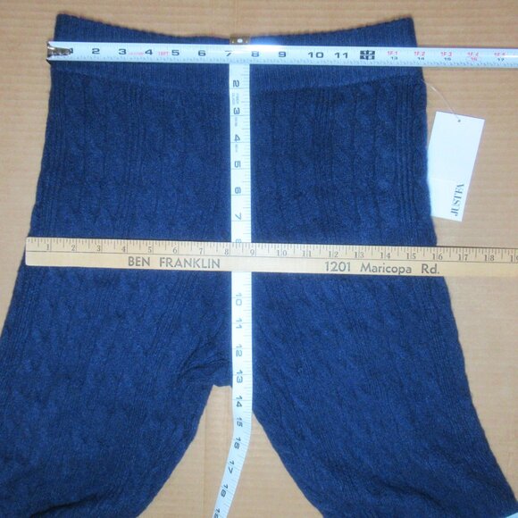 JUSTFAB Navy Cable Knit Leggings | NWT | Size Small - Picture 5 of 11